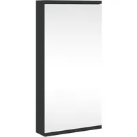 VidaXL Eck-Spiegelschrank Schwarz 30x24x60 cm