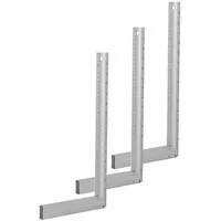 STAHLWERK Aluminium-Anschlagwinkel 3er Set 400 mm Schlosserwinkel | Flachwinkel