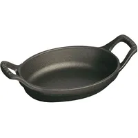 Staub Specialities Ofenform, oval, Schwarz,