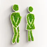 Zwayve WC Moosschild Set Mann & Frau Lustig Weiß