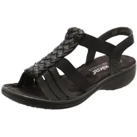 Rieker Keilsandaletten in Schwarz/Black | schwarz, 39