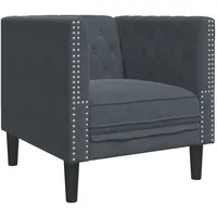 VidaXL Chesterfield-Sessel Dunkelgrau Samt