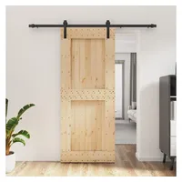 VidaXL Schiebetür mit Beschlag 85x210 cm Massivholz Kiefer