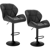 Woltu Barhocker 2er Set, Barstuhl Tresenhocker Bistrohocker mit Rückenlehne,