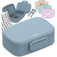 Bearfoot Brotdose Kinder mit Fächern, BPA frei, Lunchbox, Bento