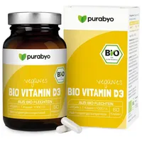 Purabyo BIO Vitamin D3 Kapseln, vegan aus Flechten, 1