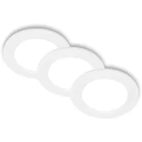 Briloner LED-Einbauleuchten Ultraflat 3er Set 6W 660lm weiß