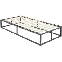 ML-Design Metallbett 90x200 cm Stahlrahmen mit Lattenrost Anthrazit Bettgestell