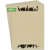 Sigel Motiv-Papier A4 100g Graspapier Kitchen utensils 100 Blatt