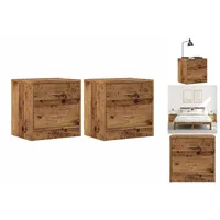VidaXL Nachttische 2 Stk. Altholz-Optik 40x30x40 cm Holzwerkstoff