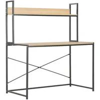 VidaXL Computertisch Schwarz und Eiche 120x60x138 cm