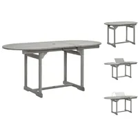 VidaXL Garten-Esstisch (120-170)x80x75 cm Massivholz Akazie
