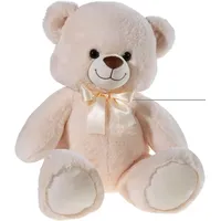 HEUNEC 142046 - Bär mit Schleife, Teddybär, Plüsch, cremefarbig,