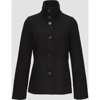 S.Oliver - Twilljacke mit Strick-Stehkragen und Eingrifftaschen, Damen, schwarz,