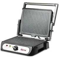 Girmi BS41 Grillpfanne mit abnehmbaren Steinplatten, Tischgrill, Schwarz