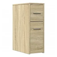 VidaXL Badschrank Schmal mit Rollen Sonoma-Eiche Holzwerkstoff