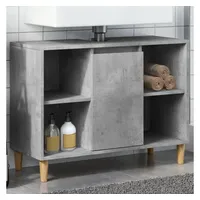 VidaXL Badschrank Betongrau 80x33x60 cm Holzwerkstoff