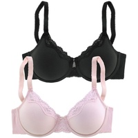 PETITE FLEUR Bügel-BH Damen puder+schwarz Gr.90D