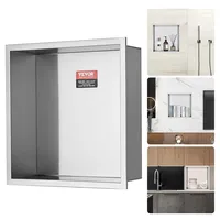 Vevor Wandnische 10x33,02x33,02cm Duschnische Edelstahl Nische Einlagig 100 %