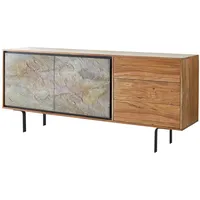 DeLife Sideboard Juwelo 175 cm Akazie Natur mit Steinfurnier