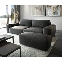 DeLife Big-Sofa Lanzo XL 270x130 cm Lederimitat Vintage Anthrazit