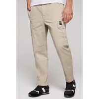 Camp David Cargohose Hosensaum mit innenliegendem Tunnelzugband beige M
