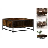 VidaXL Couchtisch Räuchereiche 60,5x60,5x30cm Holzwerkstoff und Metall