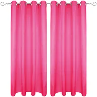 Bestgoodies Dekoschal Ellen Ösen 140x145 cm Pink, blickdichter Vorhang,