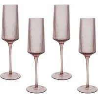 Beliani Champagnerflöten 4er Set 0,22 l