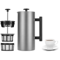 Espro P6 Kaffeezubereiter mit Kolbensystem 950 ml gebürsteter Stahl