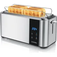 Arendo Langschlitz-Toaster Silber