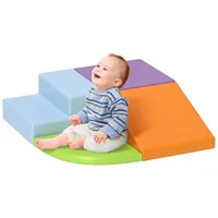 Homcom 4er-Set Schaumstoff Bausteine Riesenbausteine Bauklötze Bauspielzeug Schaumstoffblöcke für