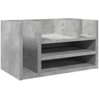 VidaXL Schreibtisch-Organizer Betongrau 44,5x24x25 cm Holzwerkstoff