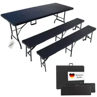 Lemodo Bierzeltgarnitur 3-tlg. Schwarz
