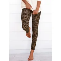 Buffalo Leggings Damen camelfarben-schwarz-leo Gr.40/42