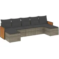 VidaXL Garten-Sofagarnitur 7-tlg. grau