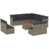 VidaXL Garten-Sofagarnitur 12-tlg. grau