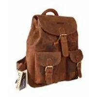 Lozano Rucksack), Retro Segeltuch Vintage Echt leder Laptop Daypack