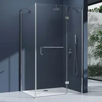 Doporro Eck-Duschkabine Eckdusche Rav04K 80x100x190cm Glasdusche ESG-Sicherheitsglas Klarglas inkl.