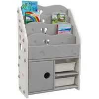 Aiyaplay Kinderzimmerregal Kinderregal mit 2 Aufbewahrungsboxen, 4 Etagen,