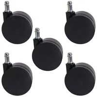 MCW 5er-Set Universalrollen H533, Bürostuhl-Rollen Stuhlrollen, 150kg belastbar, Schwerlast