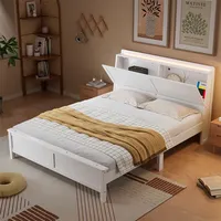 XDOVET Kinderbett 140 x 200 cm Kiefer weiß