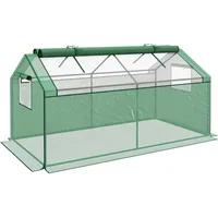 Outsunny Gewächshaus mit Fenster Treibhaus mit UV-Schutz Tomatenhaus Frühbeet