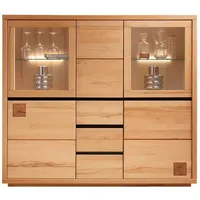 Main Möbel Highboard Highboard Kommode 166x148cm Kernbuche geölt Bergamo