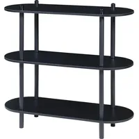[en.casa] Bücherregal Øvre 76,5x80x30 cm 3 Ablagen Schwarz