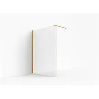 Glaszentrum Hagen Walk-In-Dusche 80 x 200 cm Satin/Gold/Schwarz/Weiß