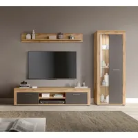 INOSIGN »Aosta, Breite 235cm, bestehend aus Lowboard, Wandboard, Vitrine«,