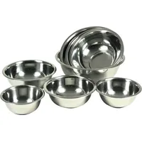 Buri Edelstahl Rührschüsseln 8er-Set Salatschüssel Servierschüsseln Schüssel Schalen -