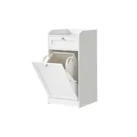 VASAGLE Badezimmerschrank mit Wäschekorb 40 x 80,2 x 40