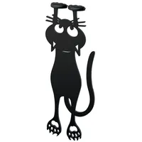 Balvi Lesezeichen Curious Cat Farbe schwarz Katzenform 12cm Kunststoff/Nylon